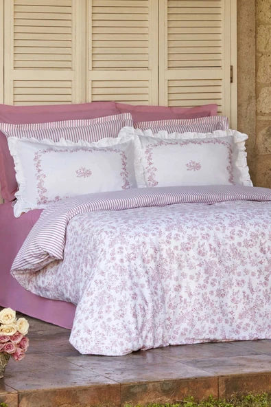 Versay Tek Kişilik Percale Nevresim Takımı Mavi
