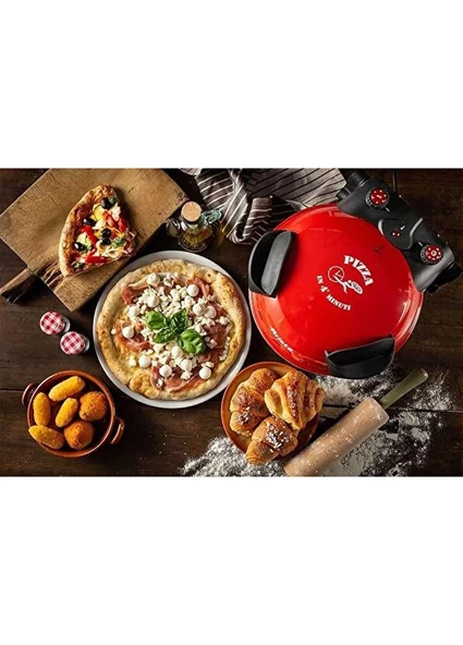 Ariete Kompakt 1200 W Kırmızı Pizza Fırını - 4