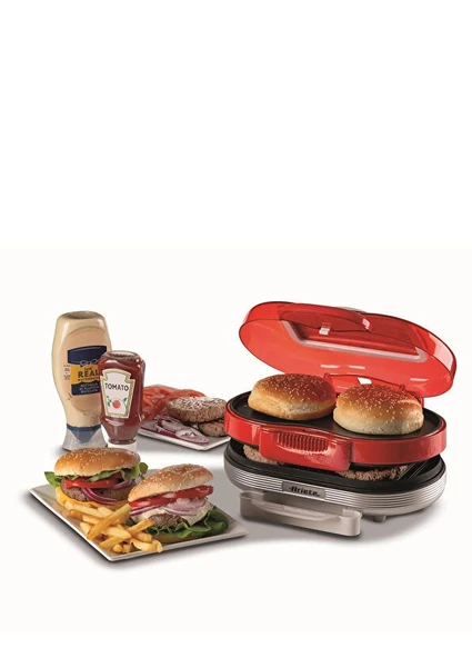 Ariete Party Time Kırmızı Hamburger Makinesi - Resim 2
