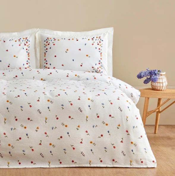 Karaca Home Lores %100 Pamuk Çift Kişilik Pike Takımı Pembe 