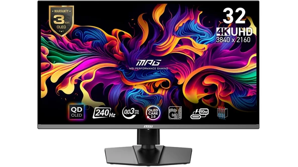 MSI 31.5 MPG 321URX QD-OLED 3840x2160 (UHD) 16:9 FLAT QD-OLED 240HZ 0.03MS ADAPTIVE-SYNC GAMING MONITOR
