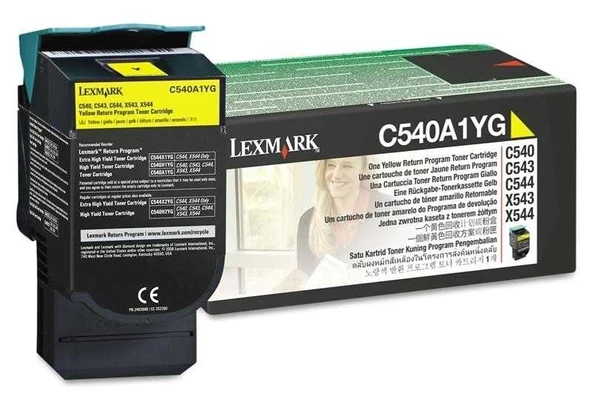 Lexmark C540A1YG Sarı Orjinal Toner ürün görseli