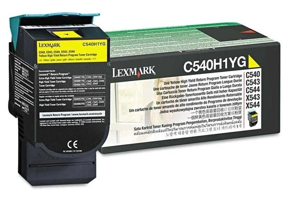 Lexmark C540H1YG Sarı Orjinal Toner ürün görseli