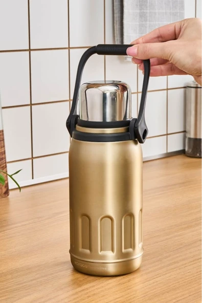 Adent Çelik Sızdırmaz Termos 800 Ml Gold - 12