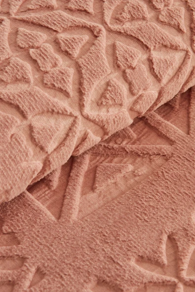 Rita Tek Kişilik Emboss Battaniye Pudra - Resim 9