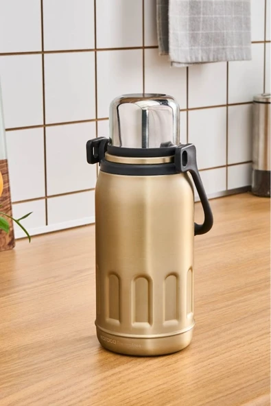 Adent Çelik Sızdırmaz Termos 800 Ml Gold - 11