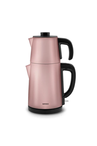 Gastro Dem 2 in 1 Çelik Inox Çay Makinesi ve Su Isıtıcı Rosegold