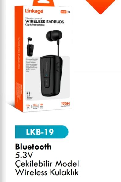 Bluetooth kulaklık çekilebilir kablo