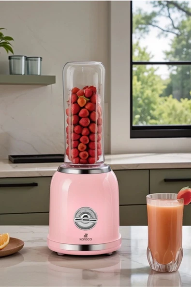 Retro Personal Kişisel Smoothie Blender Pink