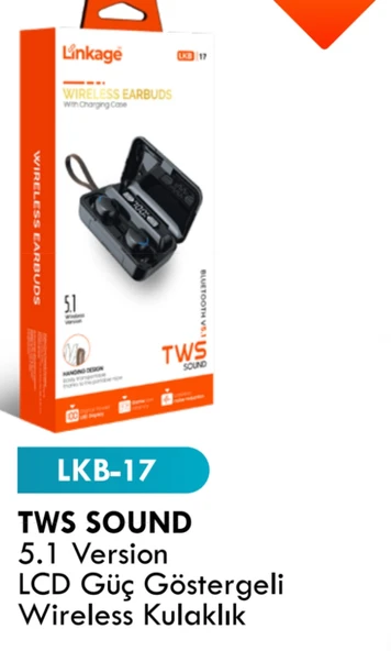 Kulaklık wireless Bluetooth LCD güç göstergeli