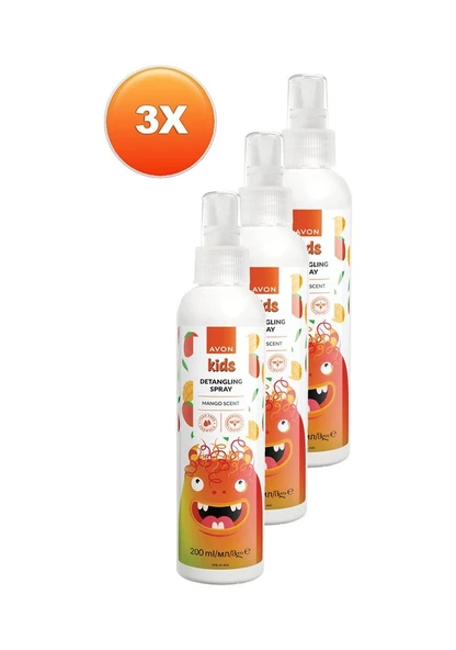 Avon Kids Mango Kokulu Saç Açıcı Sprey 200ml X 3 Adet - 1