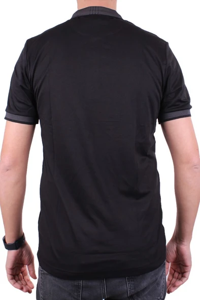 Twister 2304 Siyah Günlük Kısa Kol Normal Kesim Pamuklu Polo Yaka Erkek Tişört - Resim 4