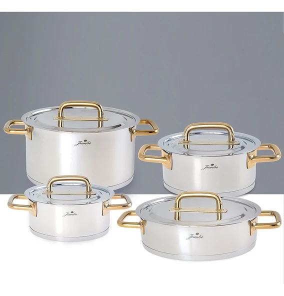 Metalix Titanyum Gold 8 Parça Tencere Seti