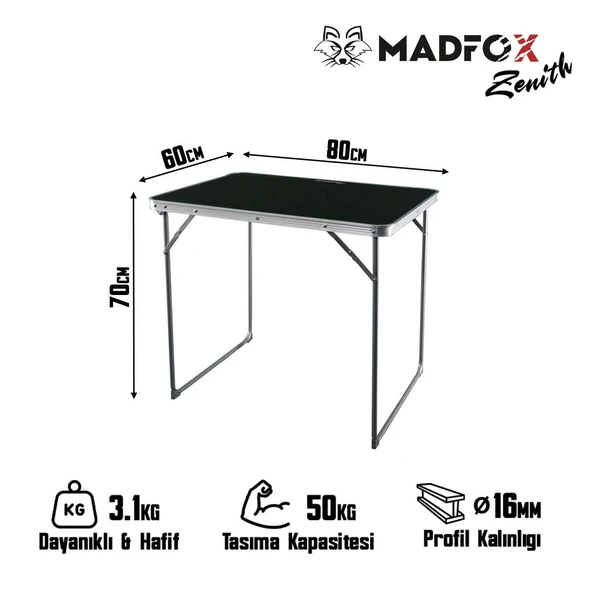 Madfox Zenith Katlanır Kamp Masası - 7