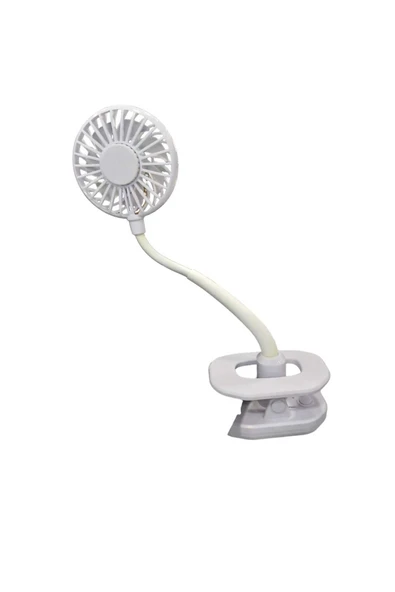 Portatif Işıklı Mini Klipsli Fan - 2