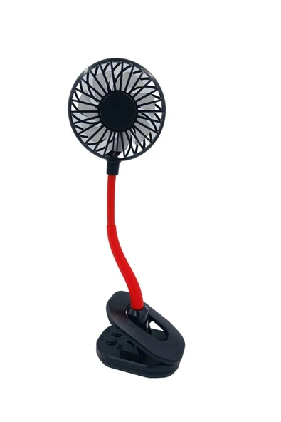 Portatif Işıklı Mini Klipsli Fan - 3