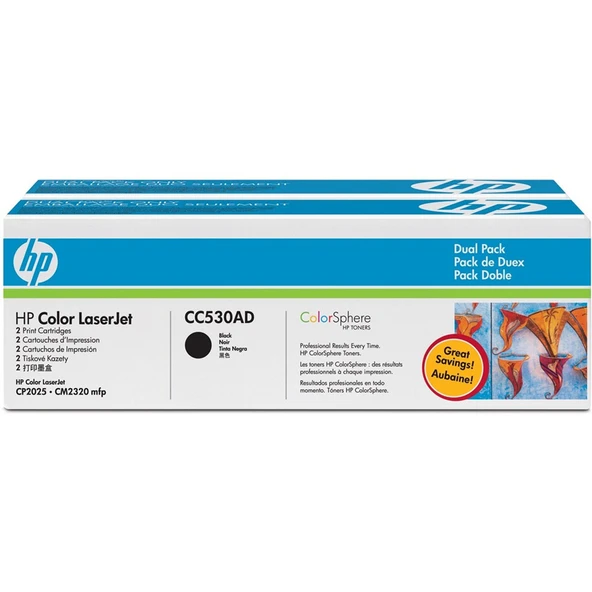 Hp CC530AD (304A) Eski Kutu Siyah Orjinal Multi Paket Toner