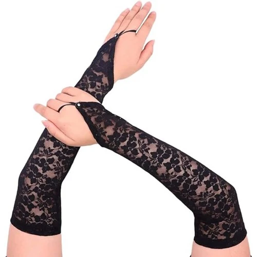 Parmak Askılı Zarif Dantel Eldiven - Resim 5