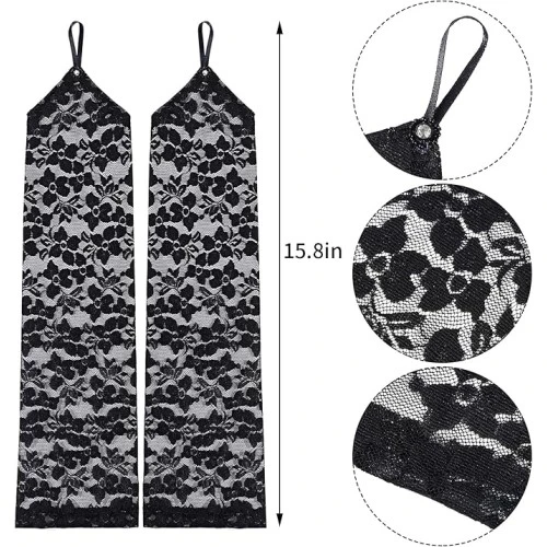 Parmak Askılı Zarif Dantel Eldiven - Resim 3