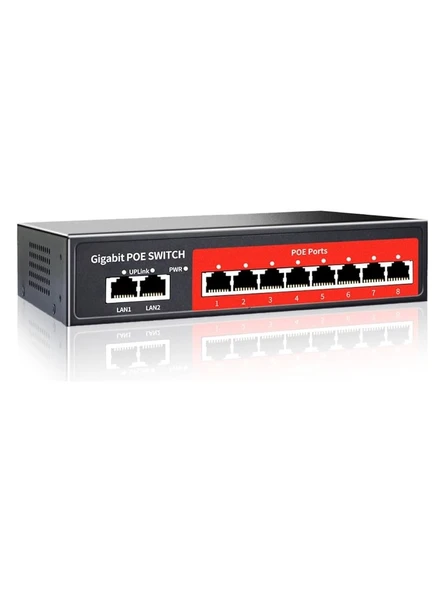 Ztech ZT1008 100 MBSB Poe 8+2 Port 250 M 125 W Switch
