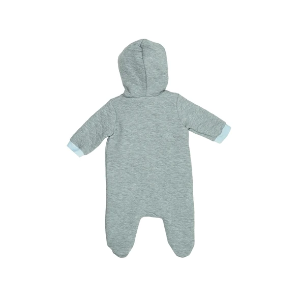 Mammaramma Winter Collection Dışı İçi Pamuklu Dolgulu Kışlık Astronot Tulum (Kozmonot Tulum) 6-9 AY GRİ - 2