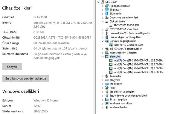 Casper Nirvana CN.VTP940A Intel Core i5 2450M 8GB 120GB SSD 15.6" HD (İKİNCİ EL) - 5