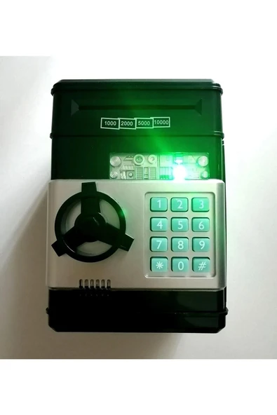 Elektronik Işıklı Sesli Şifreli Kasa Otomatik Kağıt Para Alan Kasa Atm Şifreli Pilli Kumbara - 5