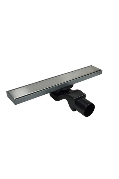 Paslanmaz Duş Kanalı 50 çıkışlı 60 cm cm krom banyo duş gideri plastik gövdeli yer süzgeci