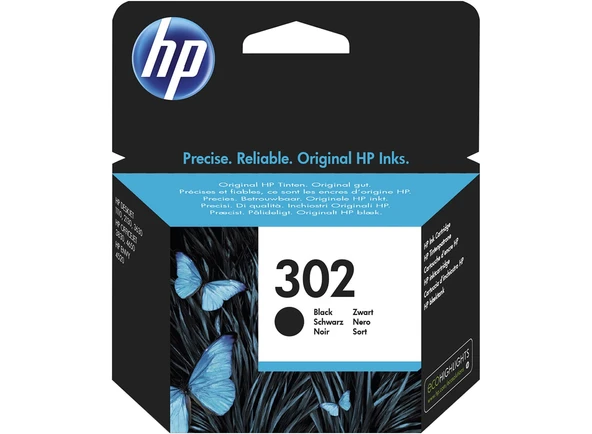 HP F6U66AE (302) SIYAH MUREKKEP KARTUSU 190 SAYFA