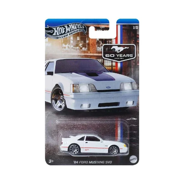 Hot Wheels 60. YIL MUSTANG SERİSİ ARABALAR 84 FORD MUSTANG SVO GRT01 - JBY50