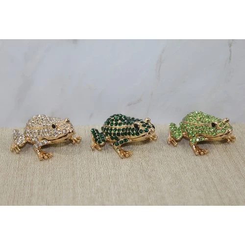 Swarovski Taşlı Minik Figür - Kurbağa Model 2 ürün görseli 1