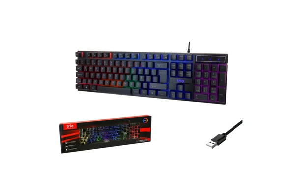 TRİO TRK105 KABLOLU IŞIKLI OYUNCU KLAVYESİ