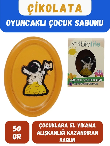 ÇİKOLATA Özlü El Yapımı Oyuncaklı Çocuk Sabunu - Bialife