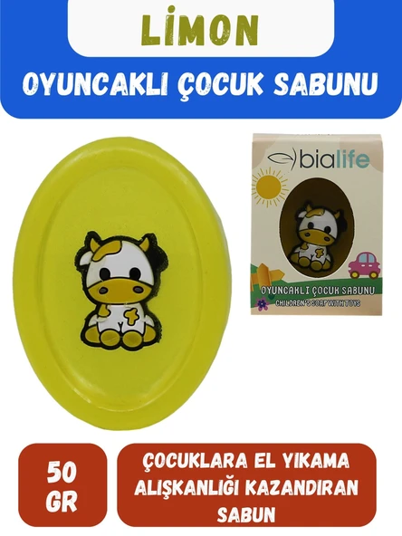 LİMON Özlü El Yapımı Oyuncaklı Çocuk Sabunu - Bialife