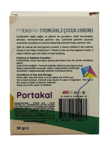 PORTAKAL Özlü El Yapımı Oyuncaklı Çocuk Sabunu - Bialife - 4
