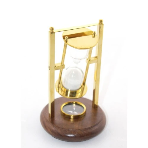 Pirinç Pusulalı Kum Saati Model 2 ürün görseli 1