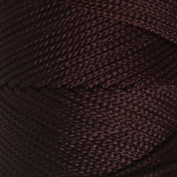 Loren Polyester Soft Macrame Koyu Kahverengi El Örgü İpi - Lm034 - 34440 - 2