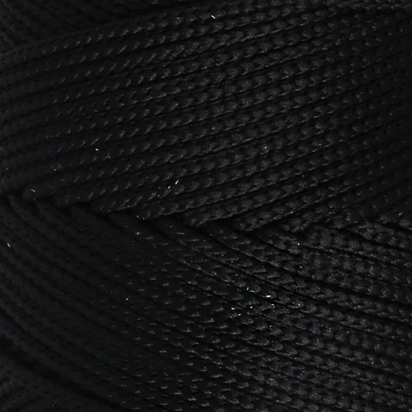 Loren Polyester Soft Macrame Siyah El Örgü İpi - Lm040 - 34445 - 2
