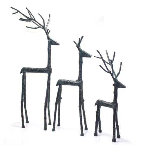 Metal 3'lü Geyik Seti - Resim 2