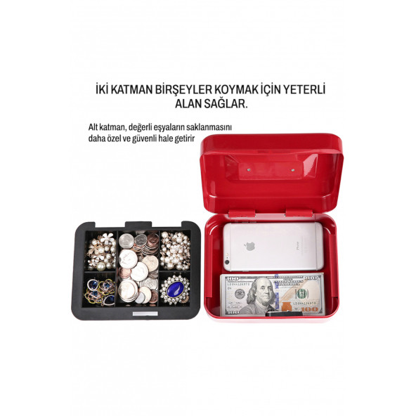MÜHLEN Cash Box CB200 Orta Boy Taşınabilir Para Çekmecesi / Kutusu Çıkartılabilir Para Rafları - 3
