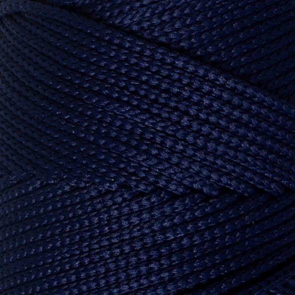 Loren Polyester Soft Macrame Koyu Lacivert El Örgü İpi - Lm030 - 34436 - 2