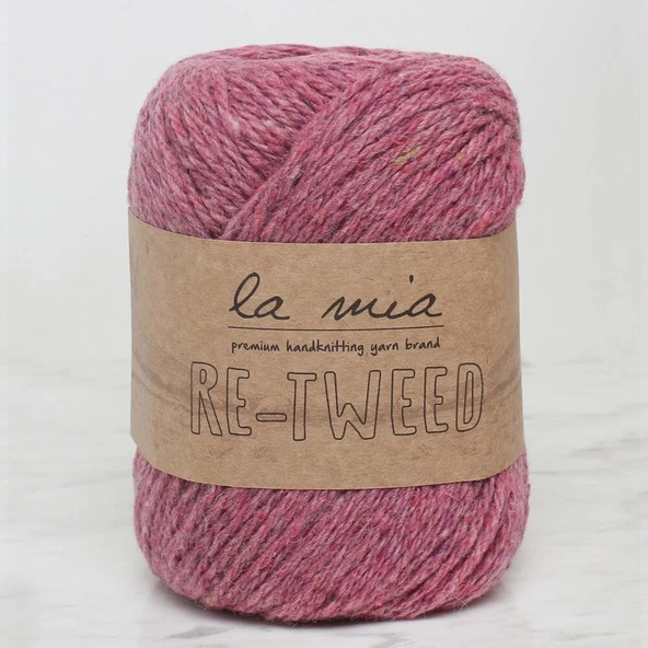 La Mia Re-tweed Gül Kurusu Melanj El Örgü İpi - L140 - 34417
