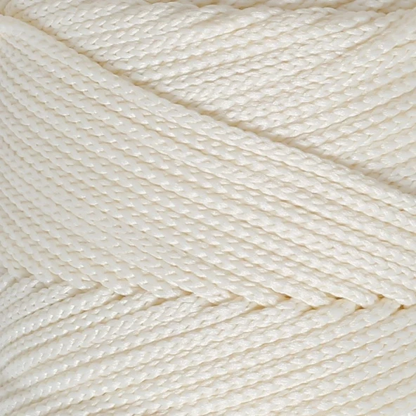 Loren Polyester Soft Macrame Krem El Örgü İpi - Lm003 - 34427 - 2