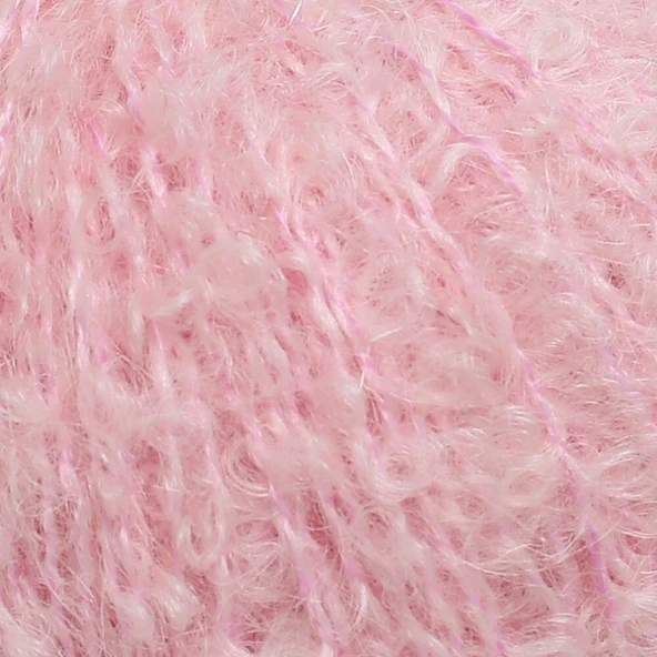 La Mia Alpaca Boucle 50 Gr Pembe El Örgü İpi - L332 - 34387 - 2