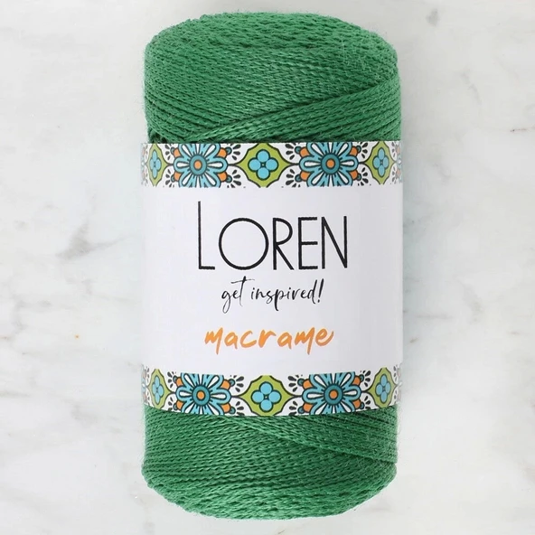 Loren Macrame Yeşil El Örgü İpi - Rm 0172 - 34348