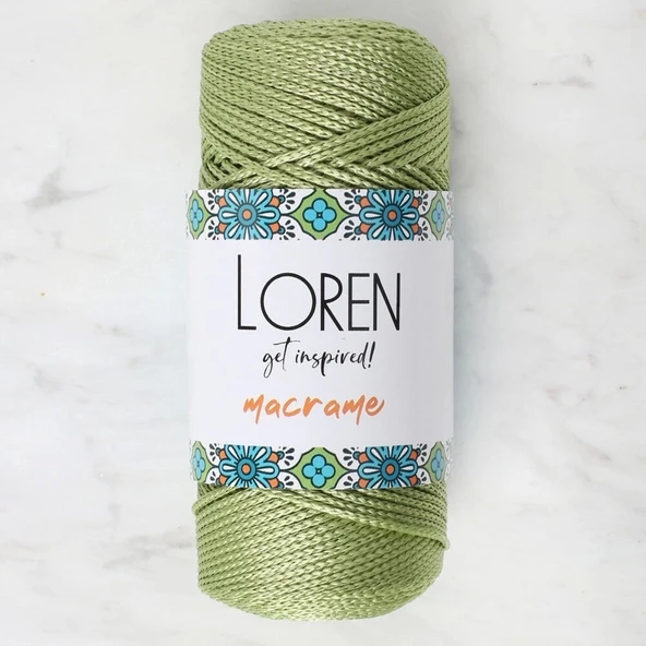 Loren Macrame Fıstık Yeşil El Örgü İpi - Rm 0176 - 34355