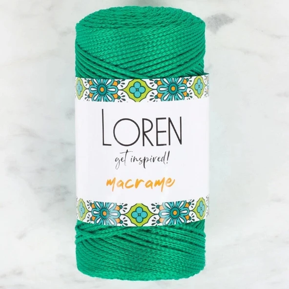 Loren Macrame Yeşil El Örgü İpi - Rm 0175 - 34339