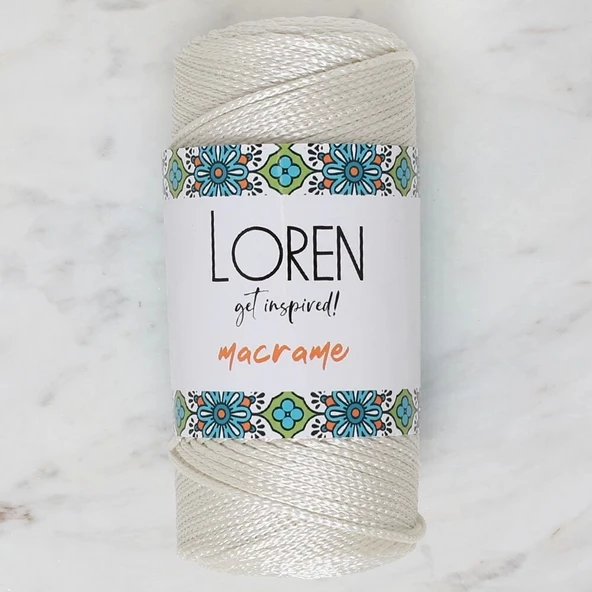 Loren Macrame Krem El Örgü İpi - Rm 010 - 34325