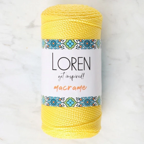 Loren Macrame Sarı El Örgü İpi - Rm 055 - 34330