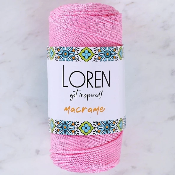 Loren Macrame Pembe El Örgü İpi - Rm 074 - 34332
